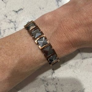 Mens copper and stainless steel bracelet